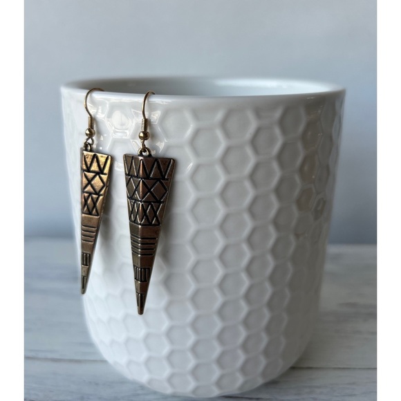 Aztec drop earrings - Picture 2 of 4